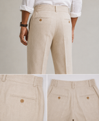 Premium Pleated Linen Trousers for Men