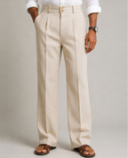 Premium Pleated Linen Trousers for Men